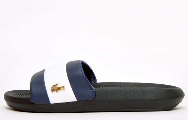Lacoste croco flip flops store