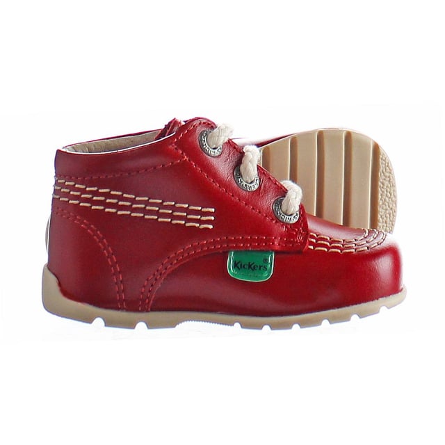 Kickers Kick Hi B Botas de cuero de cuero suave y rojo Core 1 13919