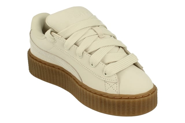 Puma Creeper Phatty Nubuck Unisex Trainers 396813   - Warm White Puma Gold Gum 03