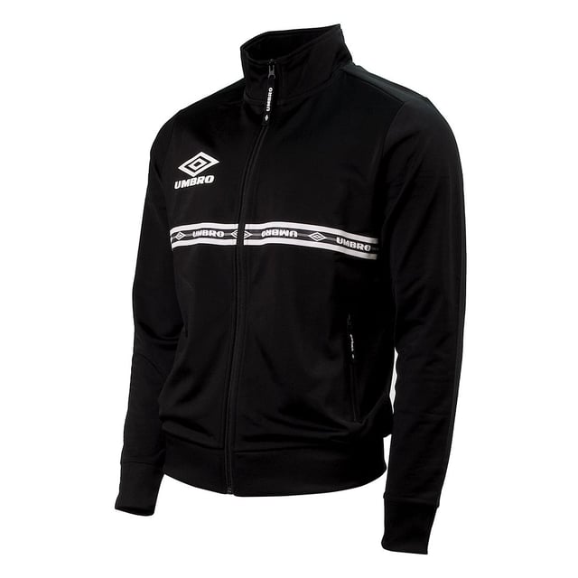 Umbro Langschläfe Reißverschluss up schwarzer Herren -Logo Abgeklappte Trackjacke 65805U 060