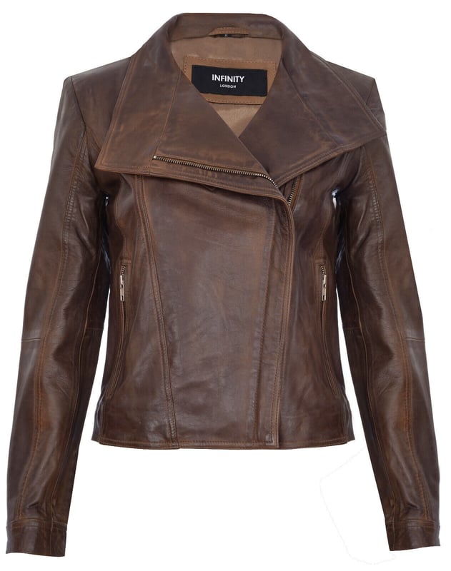 Elevate your style with this season's must-have fashion accessory Ã¯Â¿Â½ a perfectly crafted leather jacket that flawlessly combines cutting-edge design with timeless elegance. Here's why this jacket stands out:  
Classic Biker Spirit: This jacket embodies the classic biker spirit, featuring detailed paneling throughout for an authentic and stylish look. 
Customized Fit: Zipped gauntlet cuffs allow you to tailor the fit to your preference, ensuring both comfort and style. 
YKK Zip Front: The YKK zip front adds a sleek and functional element to the jacket, perfectly complemented by a classic biker rever collar. 
Short and Close-Fitting: With a shorter length and close fit, this biker jacket exudes chic style, making it a versatile addition to your wardrobe. 
Attention to Detail: Impeccable craftsmanship and attention to detail make this leather jacket a standout fashion piece, combining modern design with classic elements.  Make a bold fashion statement with this beautifully crafted leather jacket that seamlessly marries cutting-edge style and timeless elegance, sure to turn heads wherever you go