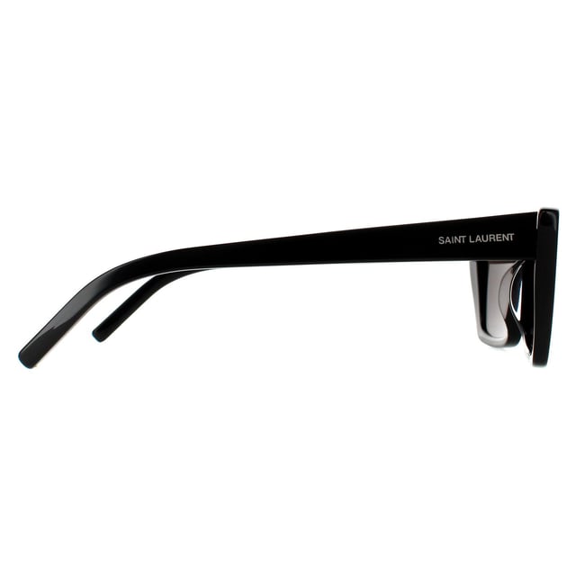 Saint Laurent Cat Eye Womens Black Grey Sunglasses Saint Laurent are a chic squared cat eye design made from lightweight acetate finished with the Saint Laurent engraved logo on the temples.