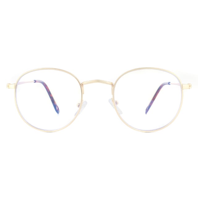 Las gafas de lectura Montana HBLF54-A Gold Blue Light Block +3,00 son unas monturas ligeras de estilo redondo diseñadas pensando en la comodidad durante todo el día. La montura de metal resistente tiene un aspecto contemporáneo, pero la forma clásica que significa que se ven muy bien en una amplia gama de formas y tamaños de cara. Estas Montana de diseño tienen lentes asféricas con tecnología Blue Light Block y revestimiento resistente a los arañazos, algo excepcional para una montura de este precio.