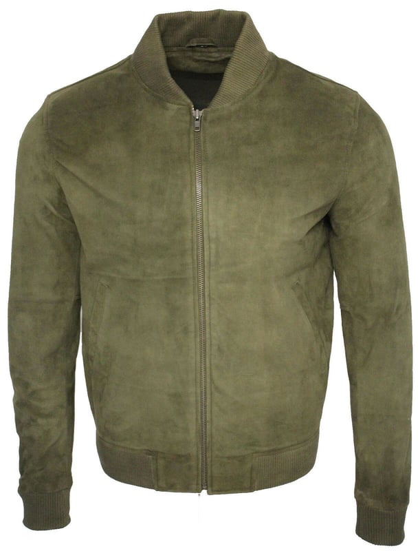 Invest in timeless panache with this stylish, cool leather jacket crafted from butter soft goat suede leather. This retro jacket features elasticated hems and cuffs and also a zip front closure to accommodate a more comfort fit. Give your causal looks the perfect finishing word and team this style with jeans and high-top trainers