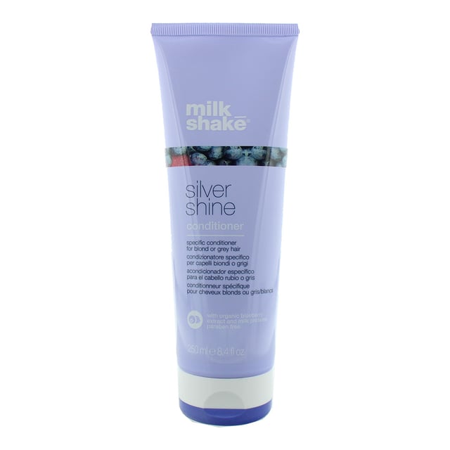 The Milk_Shake Silver Shine Conditioner has been formulated especially for grey, blonde and lightened hair, with the aim being to minimise the unwanted yellow, gold and brassy tones. Containing milk proteins, fruit extracts, sunflower seed extract and violet pigments, this is full of natural active ingredients and goes to work quickly  on maintaining the hairs natural moisture and balance.