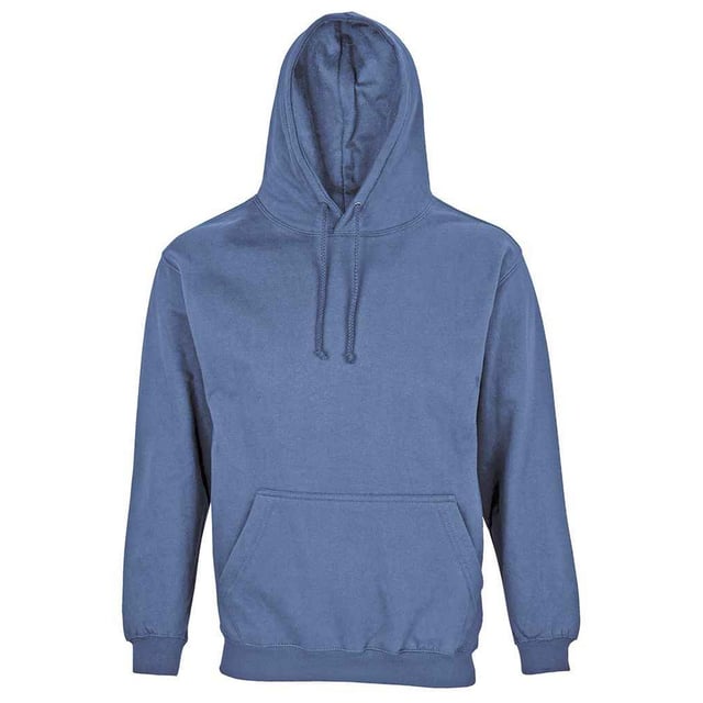 Material: 80% Cotton, 20% Recycled Polyester. Fabric: Brushed Back Fleece. 280gsm. Design: Plain. Double Fabric Hood, Drop Shoulder, Taped Neck, Unbranded Size Label. Hood Features: Drawcord, Grown On Hood. Hem: Ribbed. Neckline: Hooded. Sleeve-Type: Long-Sleeved. Cuff: Ribbed. Pockets: 1 Kangaroo Pocket. Fastening: Pull Over. Sustainability: Amfori, BSCI, Fair Wear Approved, Oeko-Tex Standard 100 Certified, PETA-Approved Vegan, REACH.