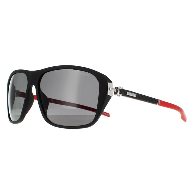 Las Chopard rectangle men's matt sandblasted black smoke polarised SCH292 son unas modernas gafas rectangulares fabricadas en acetato ligero. Las patillas finas incorporan el logotipo de Chopard para garantizar la autenticidad de la marca.