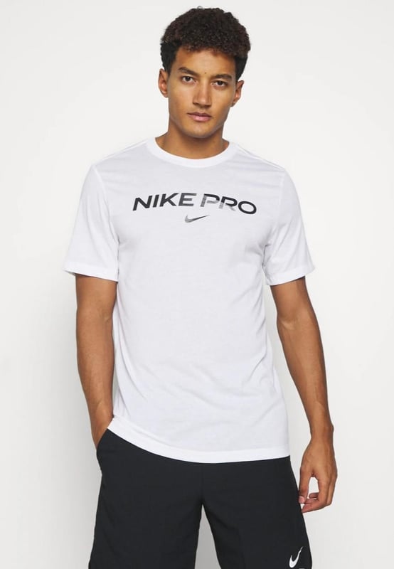 Nike Pro Dri Fit Mens T Shirt in White
