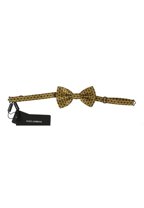 100% Authentic Dolce & Gabbana bow tie
  Exclusive design from the Dolce & Gabbana collection
  Color: Yellow with pattern
  Model: Tied
  Material: 100% Silk
  Adjustable length neck strap one size
  Made In Italy
  Original tags & store bag included