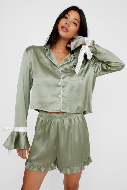 Women's ruffle pajama shorts 2025
