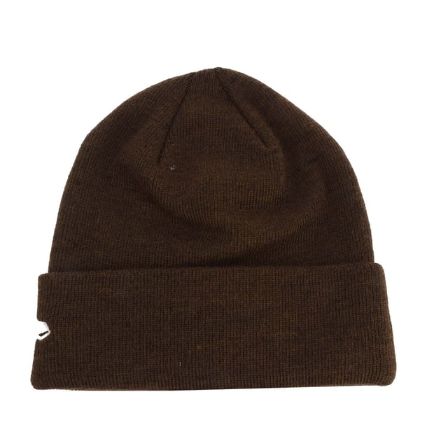 Mens New Era Cuff Knit Beanie Hat in brown.- Turned hem.- Knitted.- Embroidered branding.- 60% Polyester  40% Acrylic.- Ref: 60424754