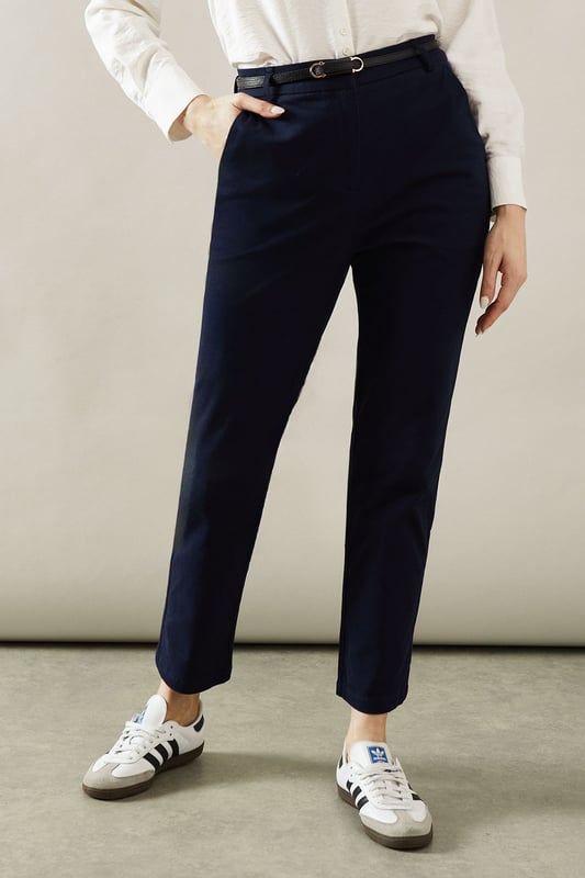 Belted Tapered Trouser