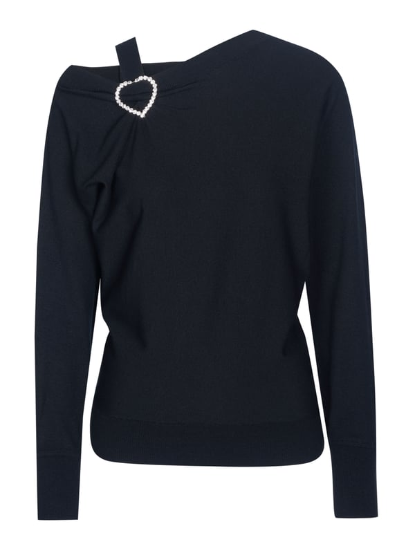 49 % akryl, 49 % viskos, 2 % spandex; Love Moschino pullover; Modell: WSF0290X1403 C74; Hög kvalitet bearbetad; Rund hals, lång ärm; Love Moschino logotypdetaljer