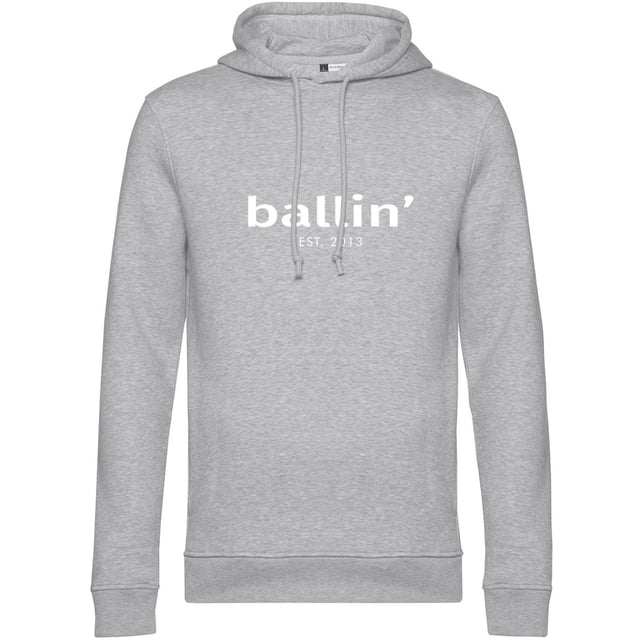 Basic Hoodie von Ballin Est. 2013 in der farbe Grau und in größe S.