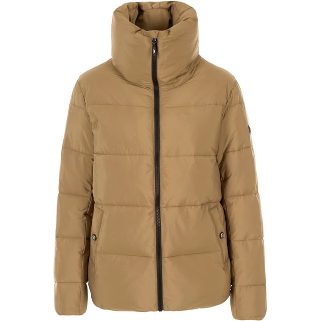 Padded with Stitch Baffles. Deep Collar. 2 Pockets with Stud Fastening. 1 Inner Zip Pocket. Enamel Badge. Flat Cuffs. Water Resistant. Windproof. Woven Shell: 57% Polyester / 43% Polyamide. Lining: 100% Polyester. Filling: 100% Polyester Down Touch.