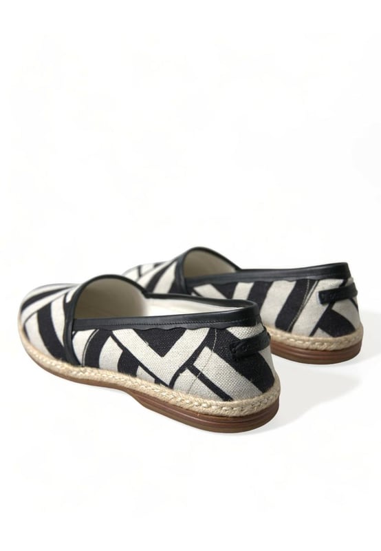 Dolce & Gabbana Beige Black Striped Canvas Espadrilles size 10 men’s Dolce & Gabbana Beige Black Striped Canvas Espadrilles  main image 4