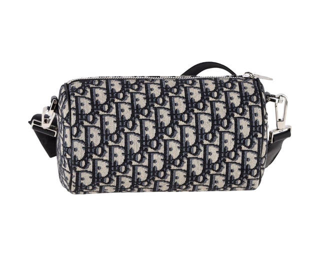 Dior Roller Messenger Bag in Beige and Black Oblique Jacquard