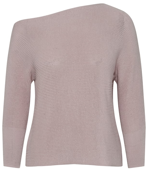 KATIES - Womens Jumpers & Cardigans - Blush Pink - Off The Shoulder ...