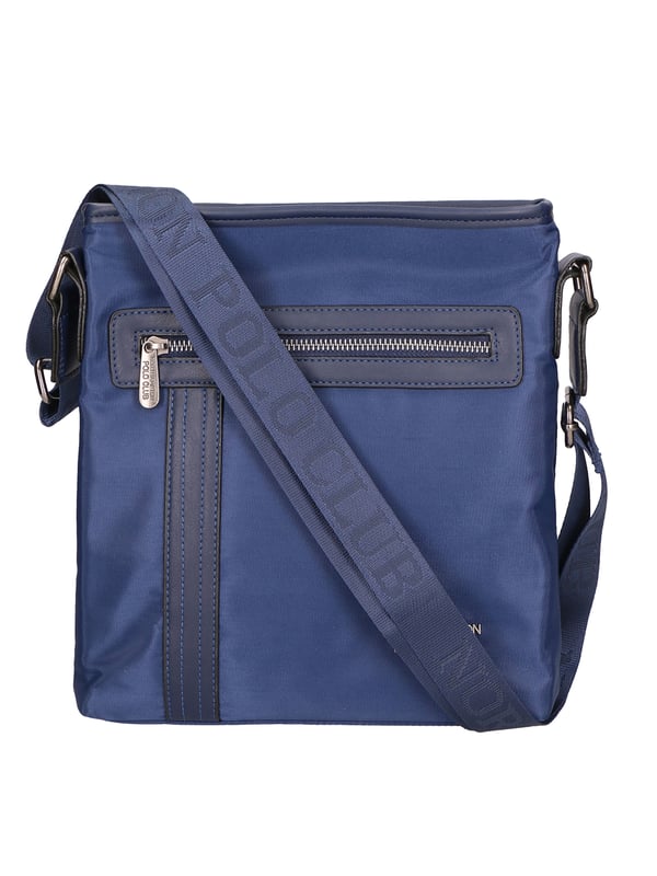 Northampton polo club Bolso de hombro de mensajería para hombres con tela suave más detalles de cuero vegano. Compartimento único.