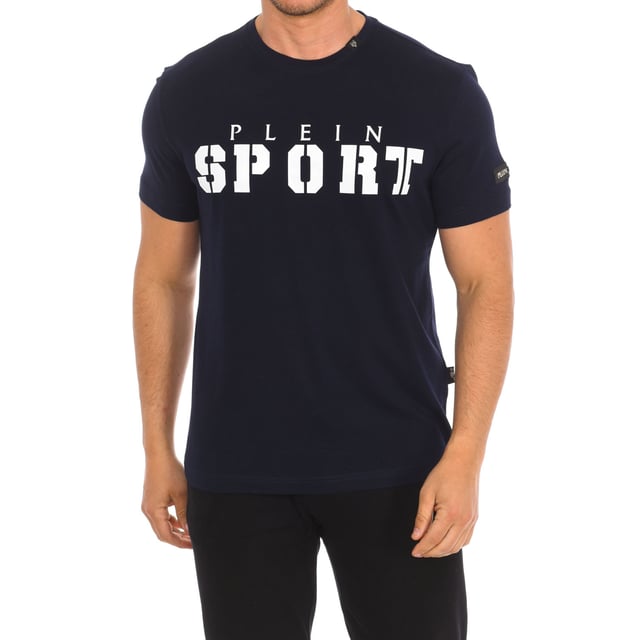 Plein Sport short sleeve t-shirt.
 Round neckline with ribbed finish.
 Brand print on the front.
 Claw print on the back side.
 Brand insignia on one sleeve.
 Seams seen in tone.
 Composition: 100% cotton
 Care:
Wash at maximum temperature 30º.
 Iron at medium temperature.
 Do not use dryer.
 Do not use bleach.
 Do not dry clean.