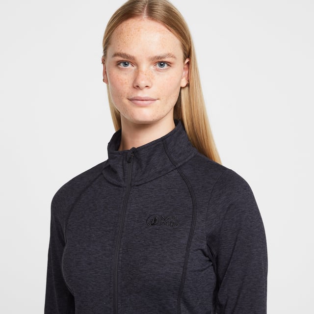 Don't let winter force a break in your training regime.The Women's Activity Fleece is built for high-action outdoors pursuits, performing as a lightweight, flexible midlayer under a hard shell or as a throw-on layer for post-workout warmth. The elasticated hood, cuffs and hem keep the cold at bay whilst the high face guard kicks the windchill to the sidelines. - Stretch polyester main body fabric - Fixed hood with elasticated binding and high face guard - Full front exposed zip - 2 x concealed lower zip pockets - Elasticated hem and cuffs - Heat transfer graphic print at chest and left cuff