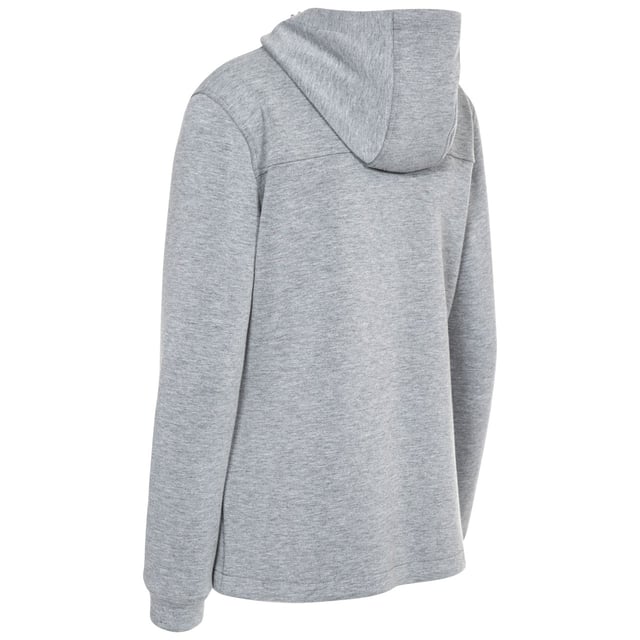 Vaste verstelbare capuchon Contrasterende achterkant Zakken aan de zijkant Contrasterende ritssluiting aan de voorkant Reflecterend tape-detail DLX verhoogd rubberen logo 75% Polyester, 22% Rayon, 3% Elastane Borstomvang Trespass Dames (ca.): XS / 81 cm, S / 86 cm, M / 91,4 cm, L / 96,5 cm, XL / 101,5 cm , XXL / 106,5 cm.