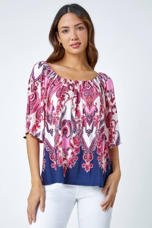 Bardot clearance paisley top