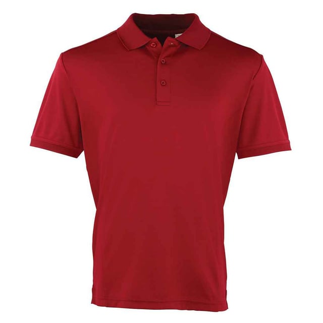 100% Polyester. Fabric: Micro Pique. Design: Plain. Neckline: Knitted, Ribbed Collar, Turn Down Collar. Cuff: Ribbed. Sleeve-Type: Short-Sleeved. Hem: Twin Needle Stitch. Fabric Technology: Coolchecker, Dye-Retention, Moisture Wicking, Quick Dry. 3 Button Placket, Easy-Care, Long Length, Panel Detail, Self-Coloured Buttons, Side Vents. 155gsm. Sustainability: REACH, Sedex, WRAP Certified.