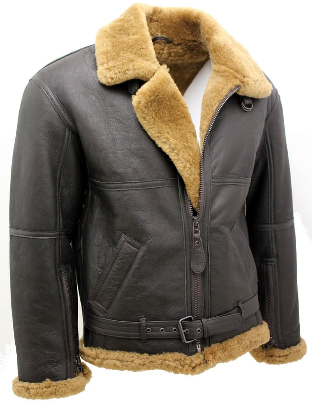 Originating in 1934, the B3 was designed to be as warm and comfortable as possible, and this jacket excels in that regard. Crafted out of the highest-grade double-faced sheepskin this is a premium jacket which features a tabbed full length YKK zip fastening that can be left open at different lengths to expose more or less of our finest thick sheep skin lining which appears in ginger for this jacket. When zipped fully the collar can be stood up and fastened with a buckle for extra protection against the wind. This jacket additionally features an eye-catching waist belt and zipped cuffs for you to achieve a fit and comfort level that suits you. Crafted from high-quality double-faced sheepskin Thick sheepskin lining is the best choice for providing warmth and comfort Features two angled pockets and adjustable waist belt Furnished with a tabbed full-length metal YKK zipper