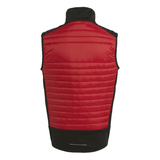 90% Polyester, 10% Elastane. Fabric: Extol Stretch, Knitted. Design: Contrast Colour, Reflective Detail. 37gsm. Fabric Technology: Insulating, Showerproof, Thermal, Warmloft, Water Repellent. Access For Decoration, Bound Armholes, Chin Guard, Cut Out Label, Elasticated Arm Holes, Inner Zip Guard, Panelled. Neckline: Bound, Elasticated, Funnel Neck. Sleeve-Type: Sleeveless. Pockets: 2 Chest Pockets, 2 Front Pockets, Zip. Fastening: Full Length, Zip. Hem: Bound, Elasticated. Sustainability: Ethical Trading Initiative, GRS Certified, Made from Recycled Materials, REACH, Sustainable Materials. XS: 36 in. S: 38 in. M: 40 in. L: 42 in. XL: 44 in. XXL: 48 in. 3XL: 51 in.