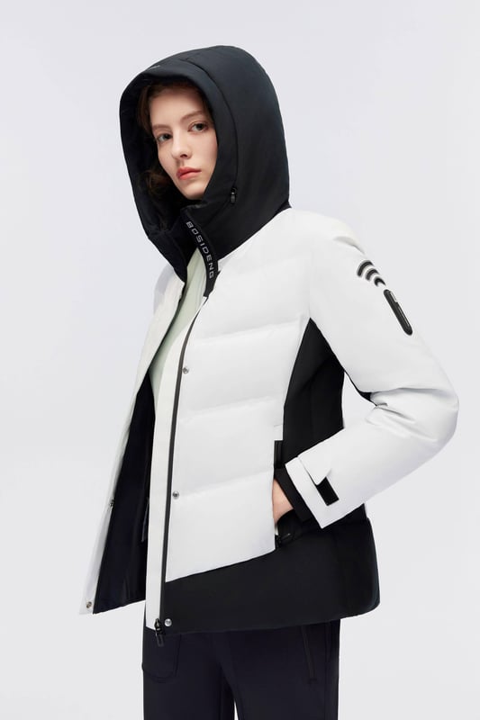 Blends advanced Gore-Tex windproof and waterproof technology with luxurious goose down insulation, offering lightweight warmth and contemporary style for active comfort and protection.