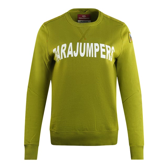 Blijf warm en stijlvol in de groene trui van Parajumpers. Deze luxueuze damesjumper toont het merklogo groot over de borst. Offer geen stijl op voor comfort - maak een verklaring! Groot merklogo over de borst, gemaakt in Italie PJS -patch op linker mouw, elastische tailleband en mouwen 100% katoenstijlcode: Bianca 223
