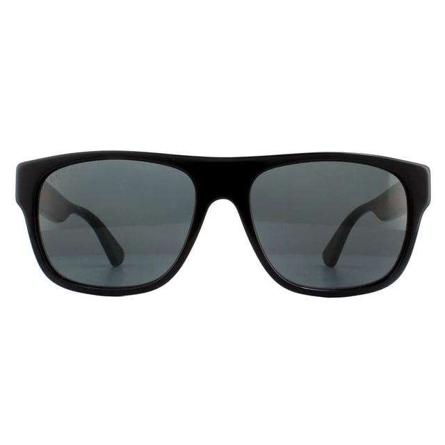 Gucci Rectangle Mens Black Green Red Grey Sunglasses