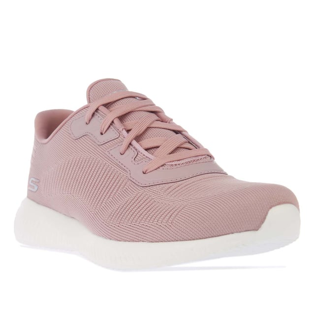 Women's Skechers BOBS Squad Tough Talk Trainers in Blush