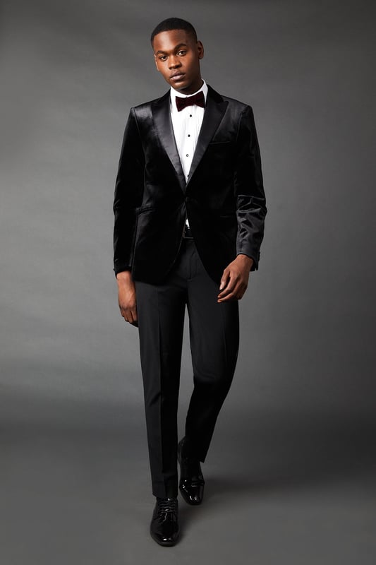 Slim Fit Velvet Tuxedo Jacket