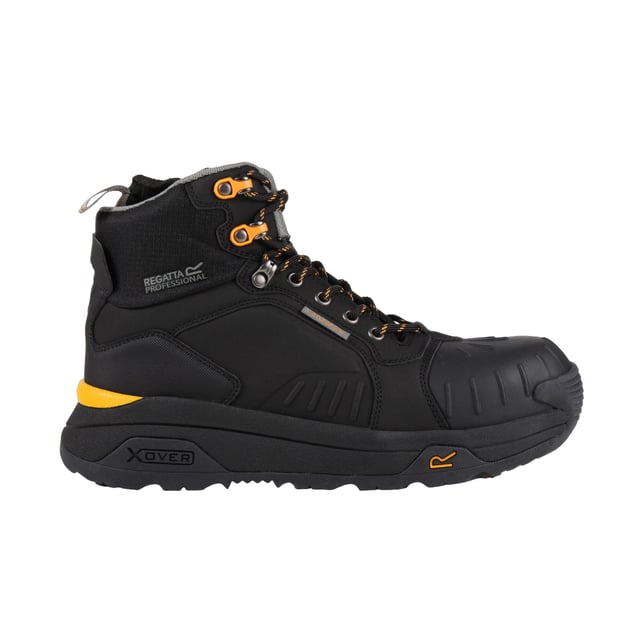 Upper: Synthetic Nubuck. Insole: Anti-Static, Foam, Recycled. Midsole: Cushioned, EVA (Ethyl Vinyl Acetate), Penetration Resistant. 4 Eyelets. Anti Scuff Toe, Elasticated Cuffs, Internal Membrane Liner, Metal & Nylon Ripstop Collar, Moulded Toe Cap, Sealed Seams. Fabric Technology: Breathable, Waterproof. Flat Heel. Design: Contrast Detail, Logo, Text. Toe Style: Composite Toecap. Conforms to Safety Standard: EN20345:2011 S3. Fastening: Lace Up.