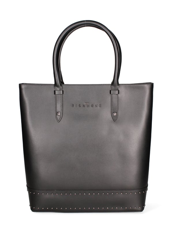 Damenhandtasche mit Reißverschluss. eine Innentasche mit Reißverschluss und eine offene. fehlende Außentaschen. fehlender Schultergurt. im Ledergriff. ein Innenfach.  Außenmaterial. Gefüttert mit 70 % Baumwolle, innen 30 % Polyester. Maße: 31x34x11,5 cm. Hergestellt in Italien