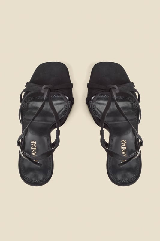 Ready for any occasionTrending square toeSet on a sexy stiletto heel Soft fabric makes them super comfy Adjustable strap for the perfect fitStyle with everything from little black dresses to jeans and a nice top