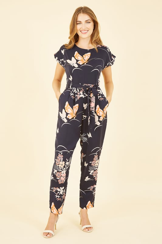 Yumi sales navy jumpsuit