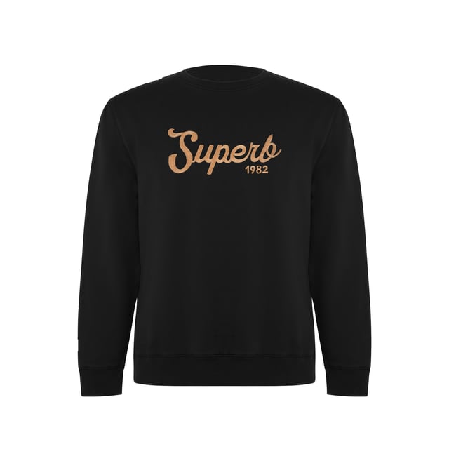 Sweatshirt Superb.
 Round neck, with ribbed finish.
 Brand embroidery on the front.
 Ribbed cuffs and waistband.
 Seams seen in tone.
 Composition: 60% Organic Cotton, 40% Polyester
 Care:
- Wash at max. 40ºC.
 - Do not use bleach.
 - Iron at low temperature.
 - Do not dry clean.
 - Do not use dryer.