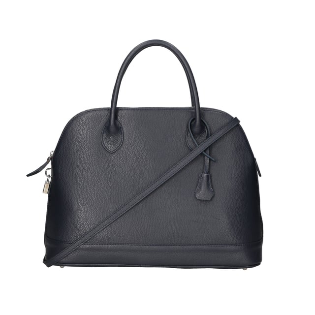 Bolso de mujer de un compartimento con bandolera extraíble. Producto artesanal italiano en piel genuina dólar. Hecho en Italia.