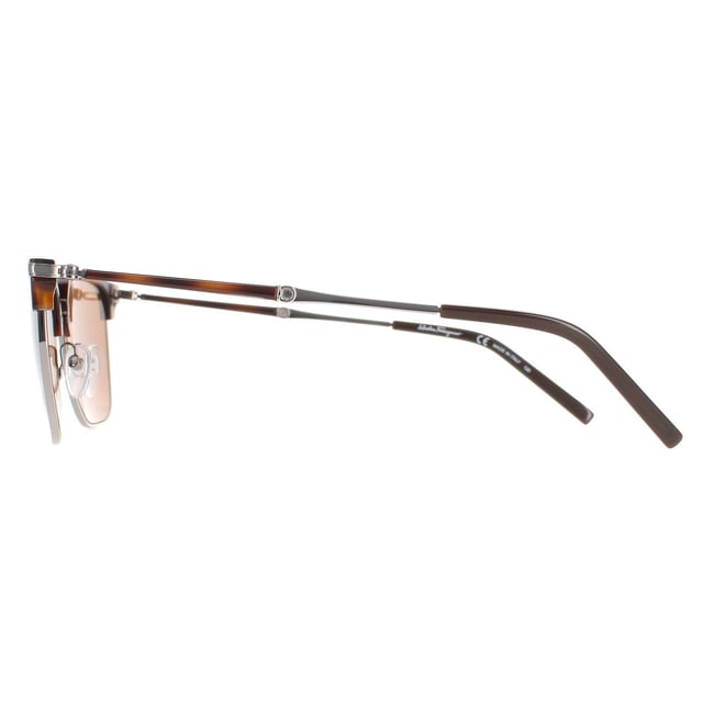 Salvatore Ferragamo Rectangle Mens Light Ruthenium Tortoise Brown SF227S  Salvatore Ferragamo are a rectangle style crafted from lightweight acetate. The adjustable nose pads and slender arms allow for an all round comfortable fit. A subtle Ferragamo logo features on the inside of the plastic temple tips for a stylish look.