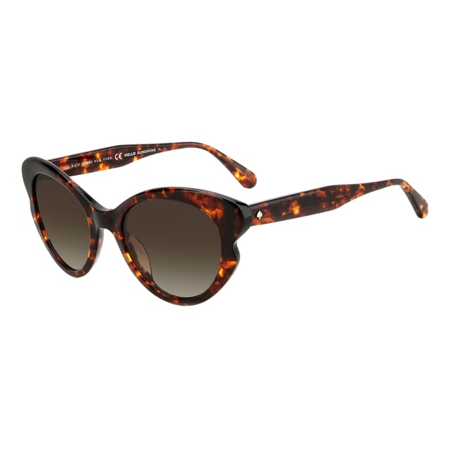 KATE SPADE ELINAGS086F3H woman's sunglass• material: acetate• color: brown• size: 53/17/140 mm (lens width / bridge width / temple length)  100% UV PROTECTION
