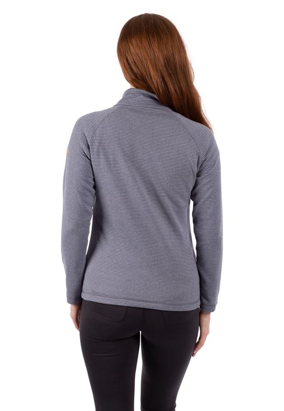 Material: 91% Polyester, 9% Elasthan. Besätze: Leder. Stoff: Gestrickt, Soft Touch, Garn. 260gsm. Design: Mergel, garngefärbter Streifen. Flache Nähte. Ärmel-Typ: Lang-Ärmel. Ausschnitt: Stehkragen. Verschluss: Halber Reißverschluss, Pull-On.