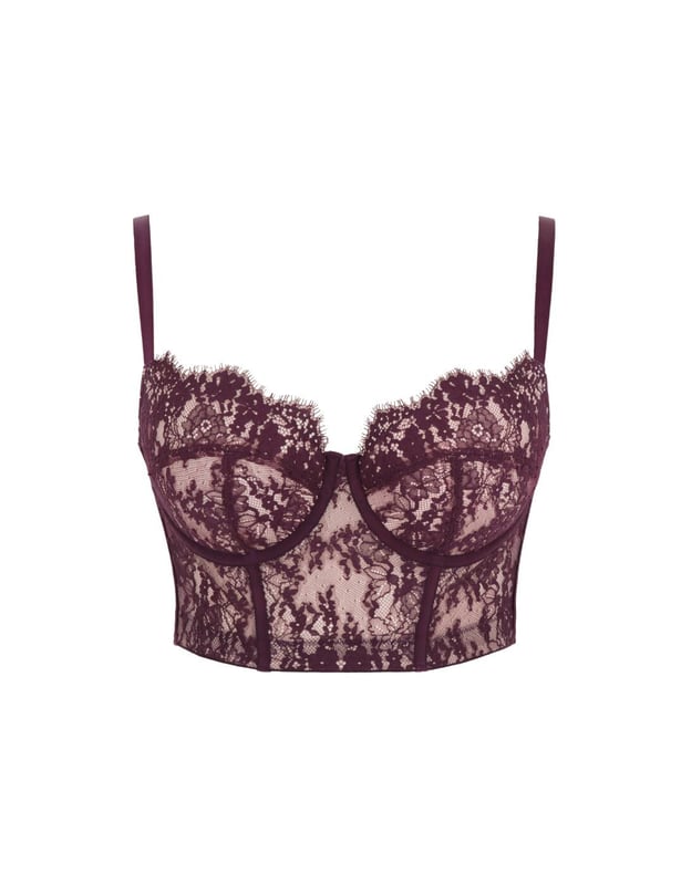 Get ready to radiate confidence and allure with this gorgeous lace bustier from the Carmen collection by Panache! The sophisticated and elegant long-line, balcony design of this bra wonderfully accentuates and flatters your bust, while the foam padded cups further compliments your curves for an uplifted and supported fit. The boned seams and smooth matt elastics craft a corset style appearance, elevating the sultry aesthetic on offer effortlessly. What's more, the rigid eyelash lace ties the look together with a feminine, luxurious feel! Adjustable straps and the hook and eye closure ensure you can find your best fit with ease. Pair with matching briefs from the Carmen collection for a truly beautiful ensemble!

Elegant and sophisticated bustier
Balcony neckline
Padded
Underwired
Long-line design
All-over rigid eyelash lace
Boned seams
Adjustable straps
Hook and eye closure
Matching items available
Country of origin: China
Composition: 53% Polyamide | 42% Cotton | 5% Elastane
Listed in UK sizes

PLEASE NOTE: This collection was formerly under the 'Cleo by Panache' brand but is now branded as 'Panache'. Customers should be advised when purchasing this product that the fit will be similar to the 'Cleo by Panache' brand products, despite the new, 'Panache' branding. Lace Bustier