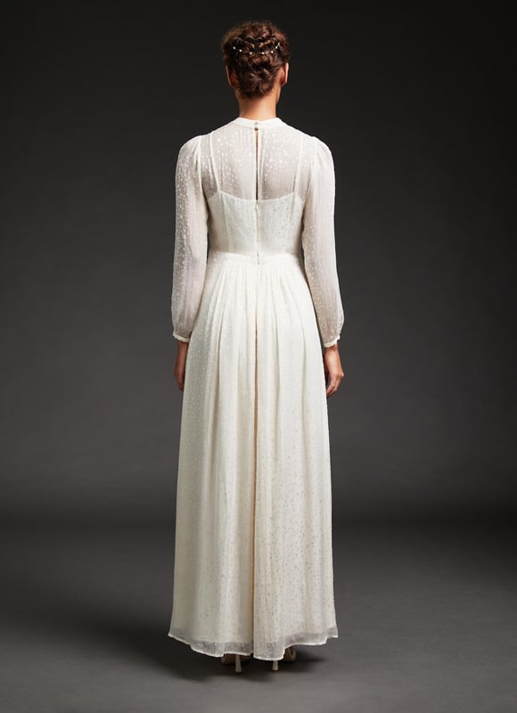 chinese dress ladies LK Bennett White Lace Trimmed Midi Dress UK 8