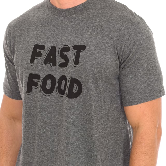 Short-sleeved pajamas and shorts.
 Round neckline with ribbed finish.
 Adjustable elastic waistband.
 One open back pocket.
 Seams seen in tone.
 Composition: 100% cotton
 Care:
Wash at maximum temperature 30º.
 Dry at low temperature.
 Do not use bleach.
 Do not iron.
 Do not dry clean.