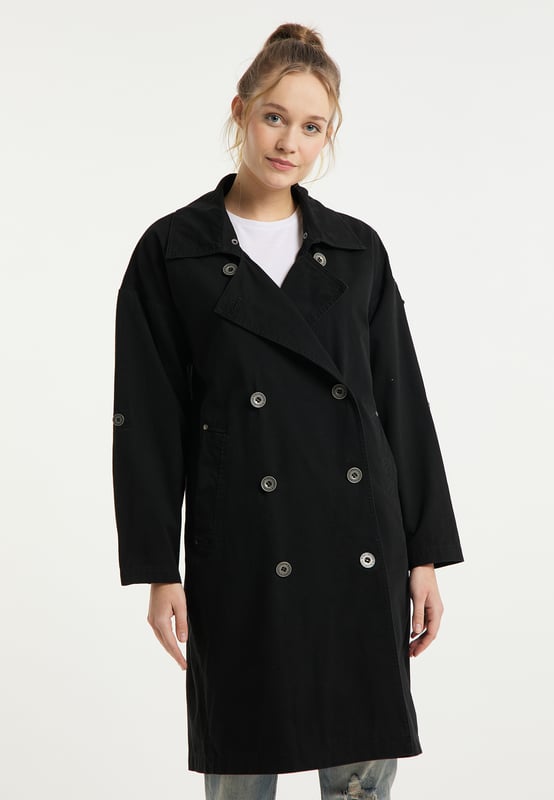 geen voering/geen voering, geen vulling  Deze DreiMaster vintage jas is ideaal voor warmere dagen. Dit casual model overtuigt door zijn brede, oversized snit, schuine zijzakken en dubbele knoopsluiting. Het zachte katoen heeft een gladde voering aan de binnenkant. Overgesneden schouders en de hoogwaardige logoknopen in vintage-stijl ronden het succesvolle ontwerp af.  Jas