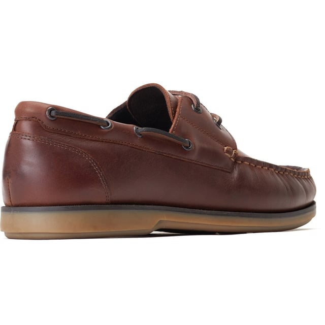 Base London Stern Leather Men's Burnt Brown Boat Shoes Its time to unlock your inner Boaty McBoat Face with the Stern boat shoe from Base London. Stern has been crafted from premium leather uppers and features detailed side lacing a contemporary rubber sole and an Ortholite footbed.
