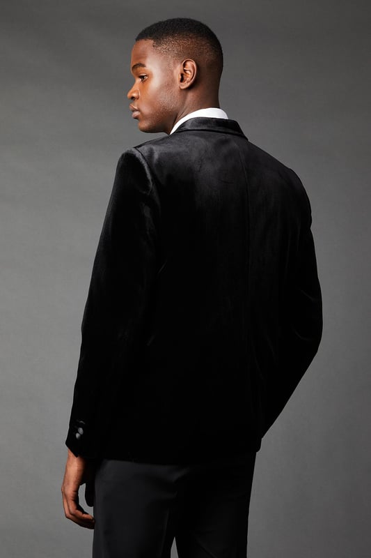 Slim Fit Velvet Tuxedo Jacket